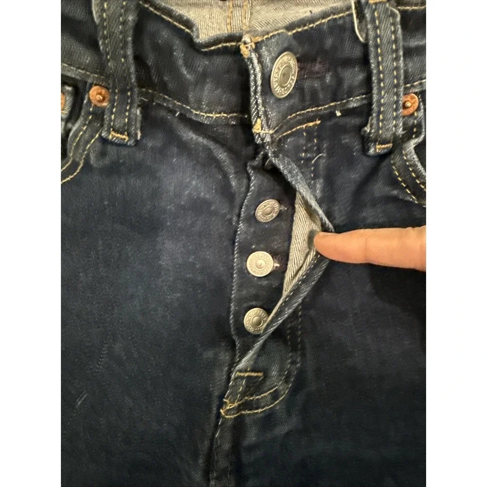 Levi's 501 Original Fit Jeans W32 L34 Dark Wash Button Fly Denim Men's